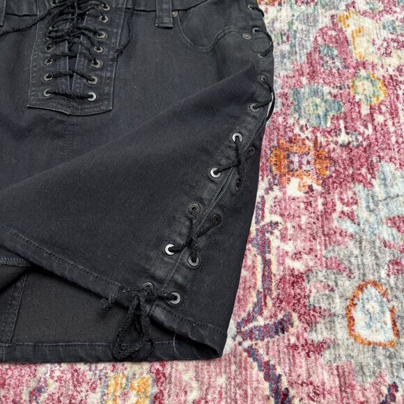 Ben Taverniti Unravel Project Lace Up Mini Skirt - Picture 6 of 7